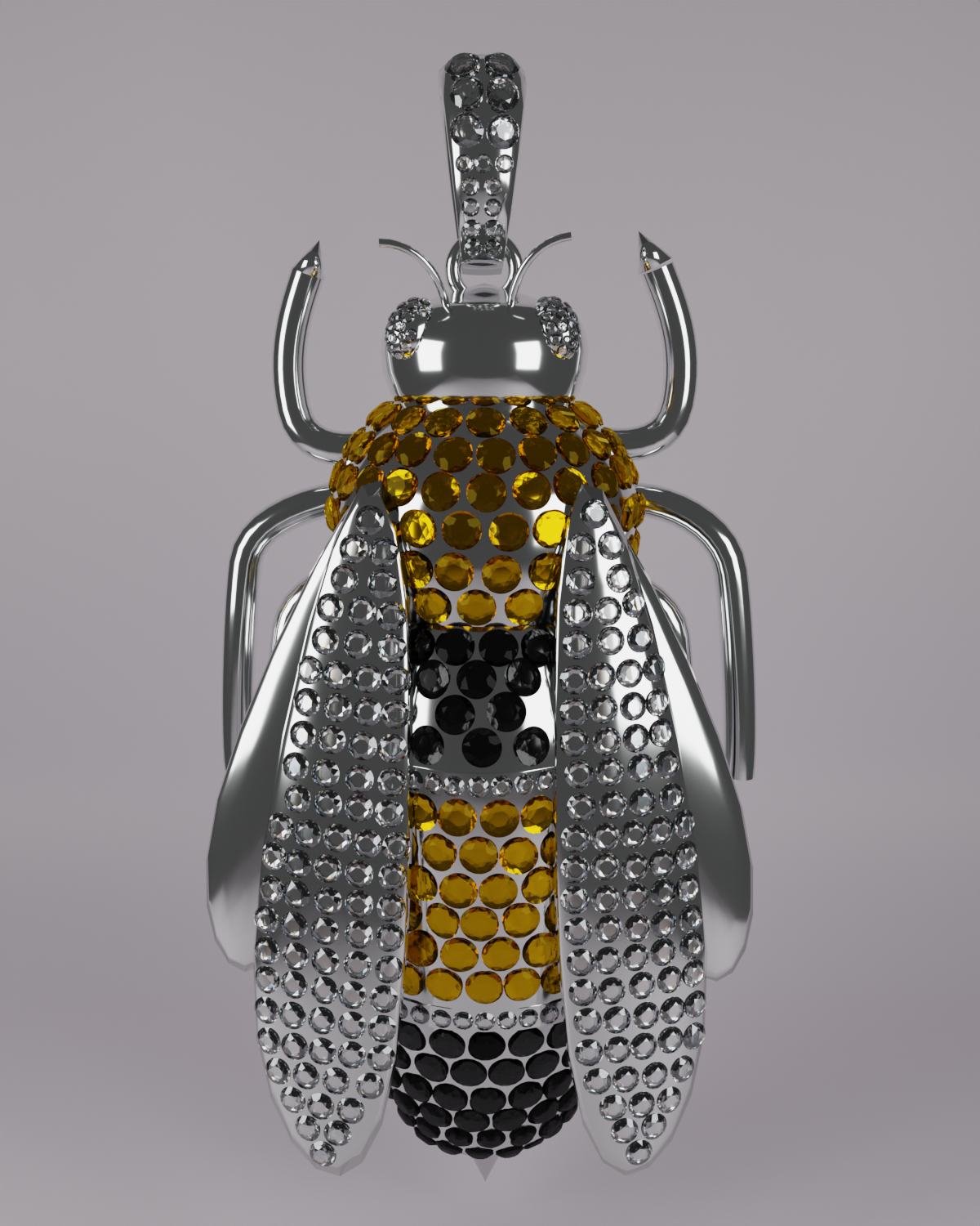 pendant abeille de face