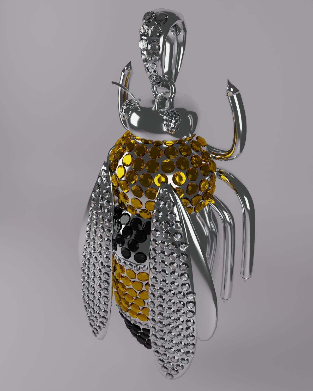 pendant abeille plan de loin