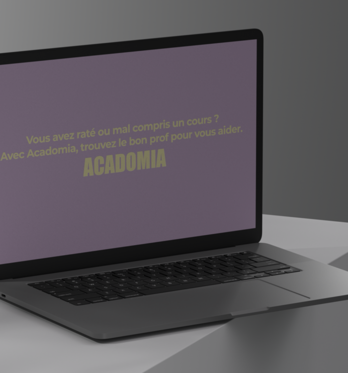 Recréation d’une pub Acadomia